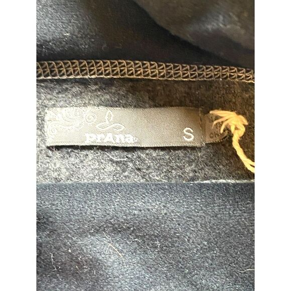 Prana Sweater Womens Small Gray Lucia Funnel Nylon Wool Blend Outdoor Drawstring - Picture 2 of 12